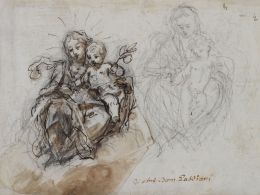 832.  ANTON DOMENICO GABBIANI (Florencia, 1652-1726)Estudios de Virgen con Niño