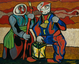 880.  FRANCISCO MATEOS (Sevilla, 1894 - Madrid, 1976)“Vida de noche”, 1969.