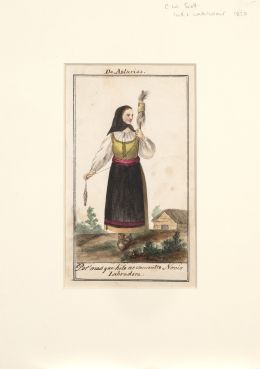777.  CÍRCULO DE ANTONIO RODRIGUEZ (Escuela española, siglo XIX)Labradora de Asturias