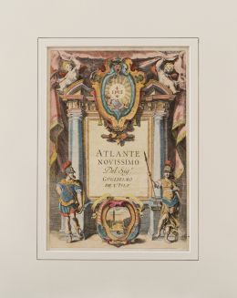 731.  GUILLAUME DELISLE (1675-1726) y GIAMBATTISTA ALBRIZZI (1698 - 1777)Frontispicio: "Atlante Novissimo Del Sig. Guglielmo De L´isle"
