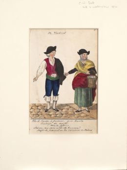 773.  CÍRCULO DE ANTONIO RODRIGUEZ (Escuela española, siglo XIX)Mozo de tahona, de Madrid  y Mujer de Fuencarral en las cercanías de Madrid