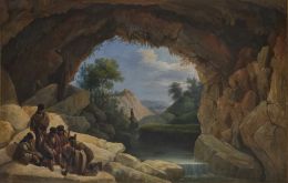 897.  MANUEL BARRÓN Y CARRILLO (Sevilla, 1814-1884)Bandoleros en la cueva del gato, en la serranía de RondaSevilla, 1857