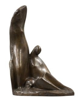 927.  JOSÉ PLANES (Espinardo, Murcia, 1891-1974)Dos figuras femeninas