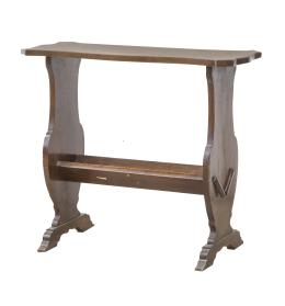 530.  Mesa auxiliar de madera con patas recortadas.S. XX.