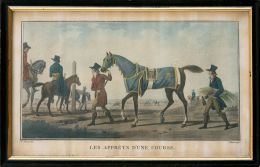 636.  SEGÚN CARLE VERNET (1758-1836)Preparativos para la carrera: "Les apprêts d'une course"