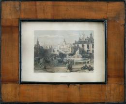 635.  ESCUELA ESPAÑOLA, SIGLO XIXVista de la Plaza de Cibeles y de la calle de Alcalá, Madrid