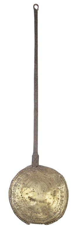 548.  Calentador de cama en cobre.España, S. XIX.