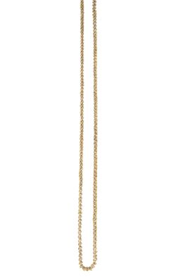 52.  Cadena S. XIX plata dorada de eslabones compuestos en forma