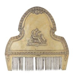 1305.  Peineta de plata y plata vermeille para valenciana, Finales del S. XIX.