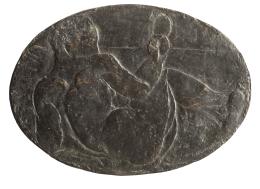 924.  MANOLO HUGUÉ (Barcelona, 1872 - Caldas de Montbui, 1945)Mujer con espejo, 1934