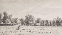 897.1.  IMELDO DEL CORRAL (Ferrol, A Coruña, 1889-1976)Paisaje y campesina