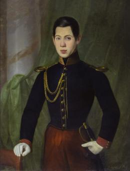 871.  ANTONIO MARIA ESQUIVEL (Sevilla, 1806-Madrid, 1857)Retrato de Miguel López Donato a la edad de 17 años1847