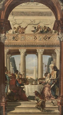 861.  SEGÚN GIANBATTISTA TIEPOLO, SIGLO XIX
El Banquete de Cleop