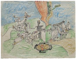 961.  ROBERTO MATTA (Santiago de Chile, 1911 - Civitavecchia, Italia, 2002)The United States of America