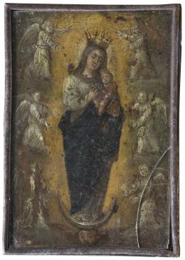 1262.  ESCUELA ESPAÑOLA, SIGLO XVIIInmaculada Concepción rodeada de ángeles