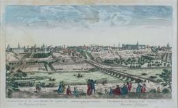810.  ESCUELA FRANCESA, SIGLO XVIIIVista óptica: Vista general de la ciudad de Madrid capital del Reino de España