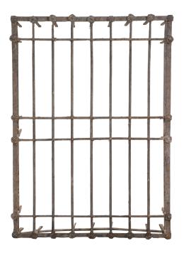 727.  Reja de hierro con aplicaciones de flores.España, S. XVIII.