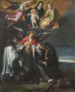 822.  ¿FRANS FRANCKEN EL JOVEN (Amberes, 1581- 1642)?Muerte de San Antonio Abad