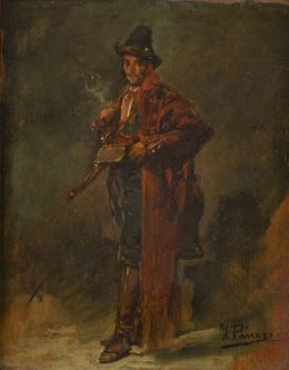 818.  IGNACIO PINAZO CAMARLENCH (Valencia, 1849-1916)Bandolero