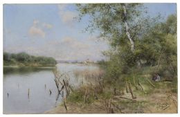 910.  EMILIO SÁNCHEZ PERRIER (Sevilla, 1855-Granada, 1907)El meandro de San Jerónimo