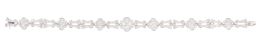 292.  Pulsera c.1930 de brillantes y diamantes de talla rosa, con