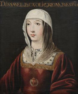 855.  ESCUELA ESPAÑOLA, SIGLO XVIIRetrato de Isabel la Católica
