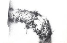 1071.  MANUEL RIVERA (Granada, 1927 - Madrid, 1995)Diálogo entre Manuel Rivera y los Tres Adefesios, 1979