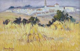 960.  FLORENCIO AGUILERA (Ayamonte, Huelva, 1947)Trigo en el campo de Ayamonte, 1979