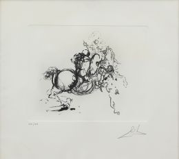 1065.  SALVADOR DALÍ (Figueras, 1904 - 1989)Jinete 1936 (Negro), 1978