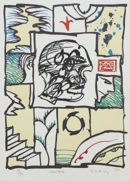 1054.  PIERRE ALECHINSKY (Bruselas, 1927)Constante, 1996