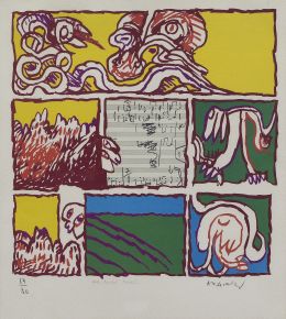 885.  PIERRE ALECHINSKY (Bruselas, 1927)