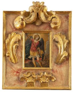 871.  ESCUELA ESPAÑOLA, SIGLO XVIIISan Miguel Arcángel