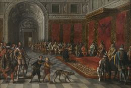848.  JUAN DE LA CORTE (c. 1585-1662)
La Dieta de Augsburgo; Ses