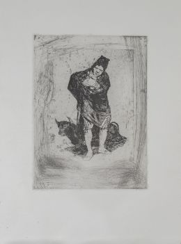 801.  FRANCISCO DE GOYA Y LUCIENTES (Fuendetodos, Zaragoza, 1746 - Burdeos, 1828)El embozado; contrabandista andaluz