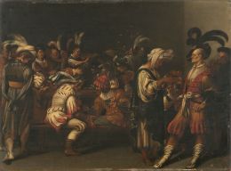 796.  ESCUELA DEL NORTE DE ITALIA, SIGLO XVIIJugadores de dados, músicos y la Buenaventura