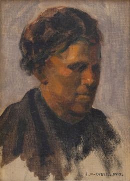 839.  ENRIQUE MARTÍNEZ CUBELLS (Madrid, 1874-Málaga, 1947)Retrato de mujer