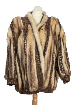 470.  Chaqueta vintage de piel de marta en tono de distintos marr