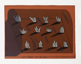 1032.  Colección de ocho litografías y serigrafías de los siguientes autores: Gerardo Aparicio, García Lledó, Juan Antonio Aguirre, Mitsuo Miura, Julio Juste, Pablo Sycet, Eduardo Sanz y Salvador Victoria