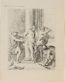 939.  JUAN LUNA Y NOVICIO (Badoc, Islas Filipinas, 1857-Hong-Kong, 1899)Flagelación de Cristo en la columna