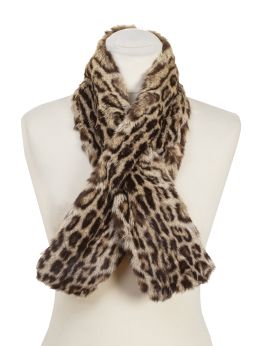 400.  Bufanda vintage de piel de ocelote