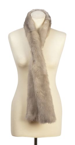 399.  Bufanda vintage de piel de visón gris