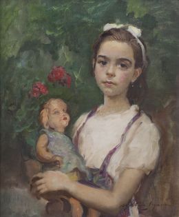 986.1.  AGUSTÍN SEGURA (Tarifa, 1900 - Madrid, 1988)Reratro de niña