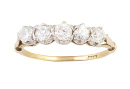 49.  Sortija cintillo de brillantes de talla antigua