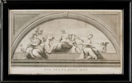 780.  GIOVANNI VOLPATO (1735- 1803) Las virtudes teologales de Pio VI