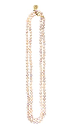 218.  Collar largo MIMI de un hilo de perlas de 6,8 mm aprox