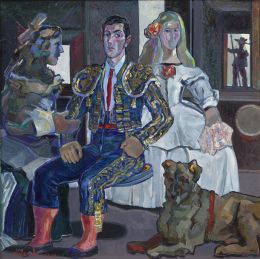 878.  ALFONSO ABELENDA (La Coruña, 1931 - La Coruña, 2019)El torero y las Meninas, 1987-88