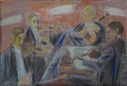 959.  PERE GASTÓ VILANOVA (Barcelona, 1908 - 1997)Músicos