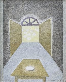 913.  CRISTINO DE VERA (Santa Cruz de Tenerife, 1931 - Madrid, 2026)Interior y paisaje, 1972