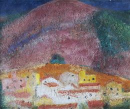 864.  MIQUEL VILLÁ (Barcelona, 1901 - El Masnou, 1988)Pueblo y montaña, 1971