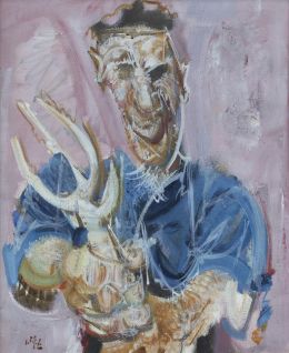 968.  ÁLVARO DELGADO (Madrid, 1922 - 2016)Campesino